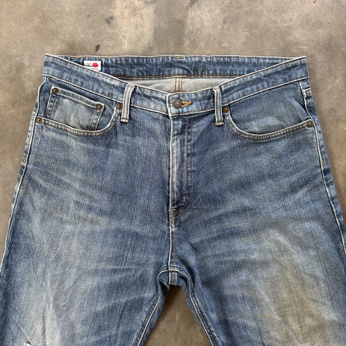Japanese Brand Vintage Edwin Distressed Faded Denim Jean Pant W35 Size US 35 - 3 Thumbnail