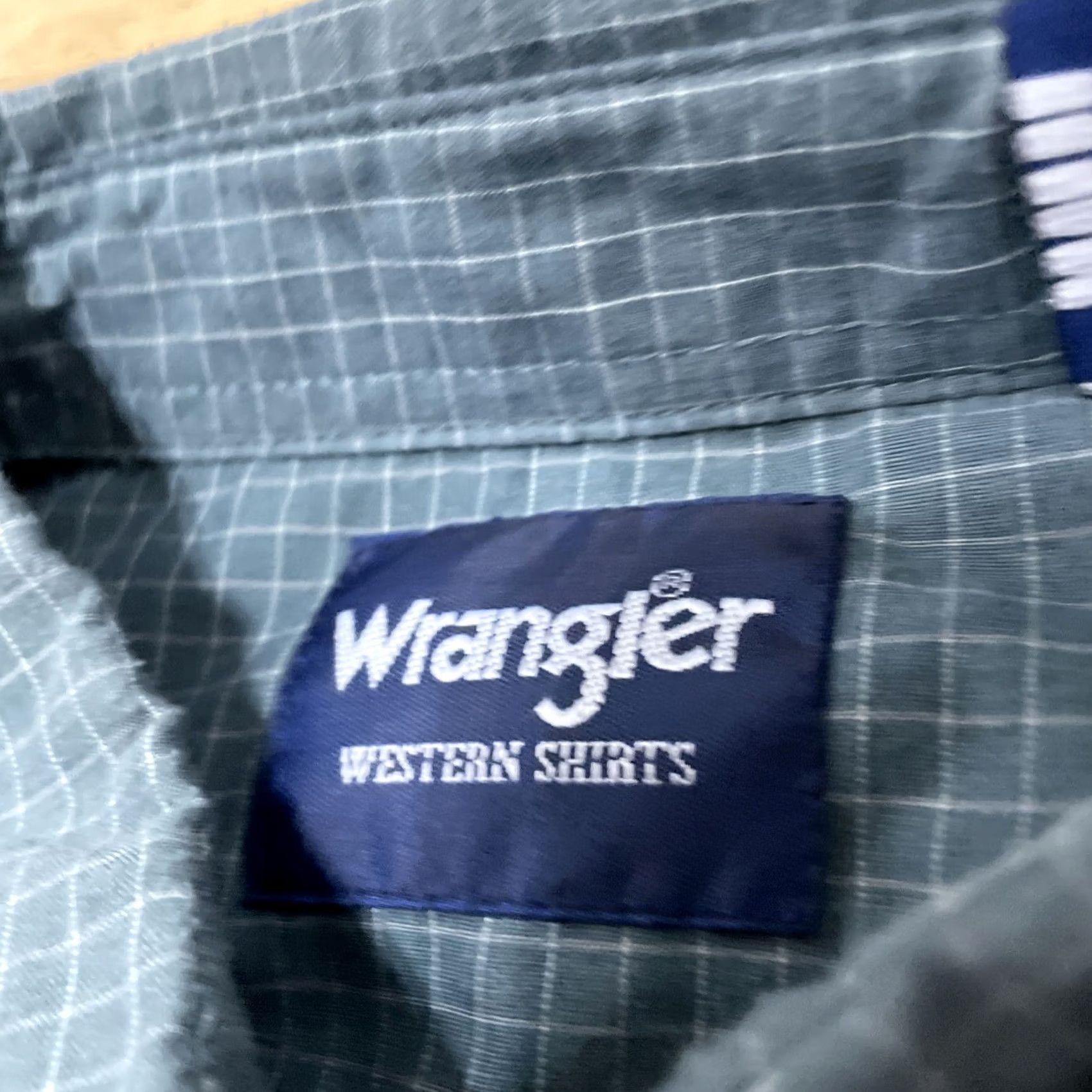 Wrangler VINTAGE WRANGLER Western Shirts Pearl Snap Men L Green Plaid Retro 48" Button-Up Shirt Size US L / EU 52-54 / 3 - 5 Thumbnail