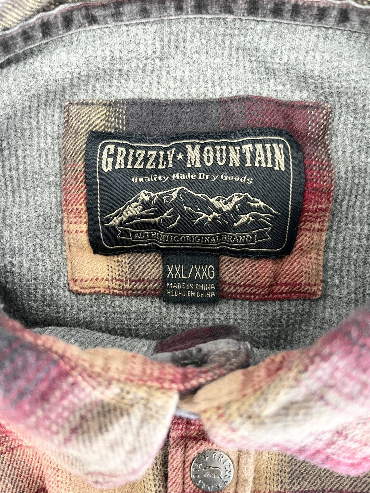 Other STEAL! Vintage Grizzly Mountain Plaid Flanner Shirt Jacket Size US XXL / EU 58 / 5 - 7 Thumbnail