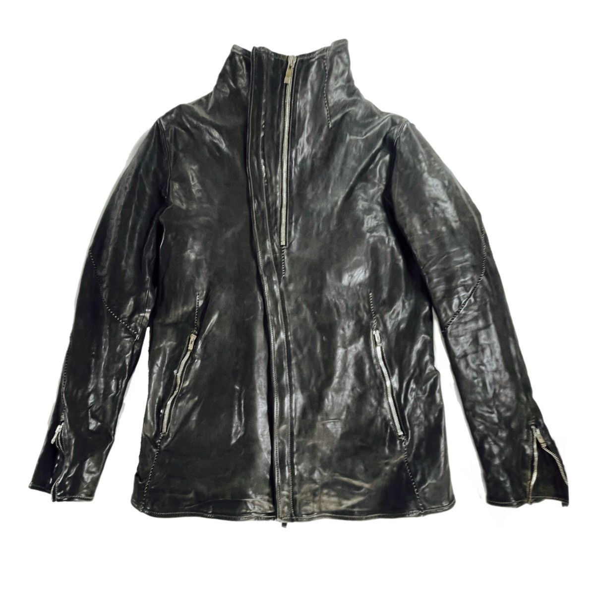 Incarnation Double-zip blouson jacket - high neck - black horse leather Size US XXL / EU 58 / 5 - 7 Thumbnail