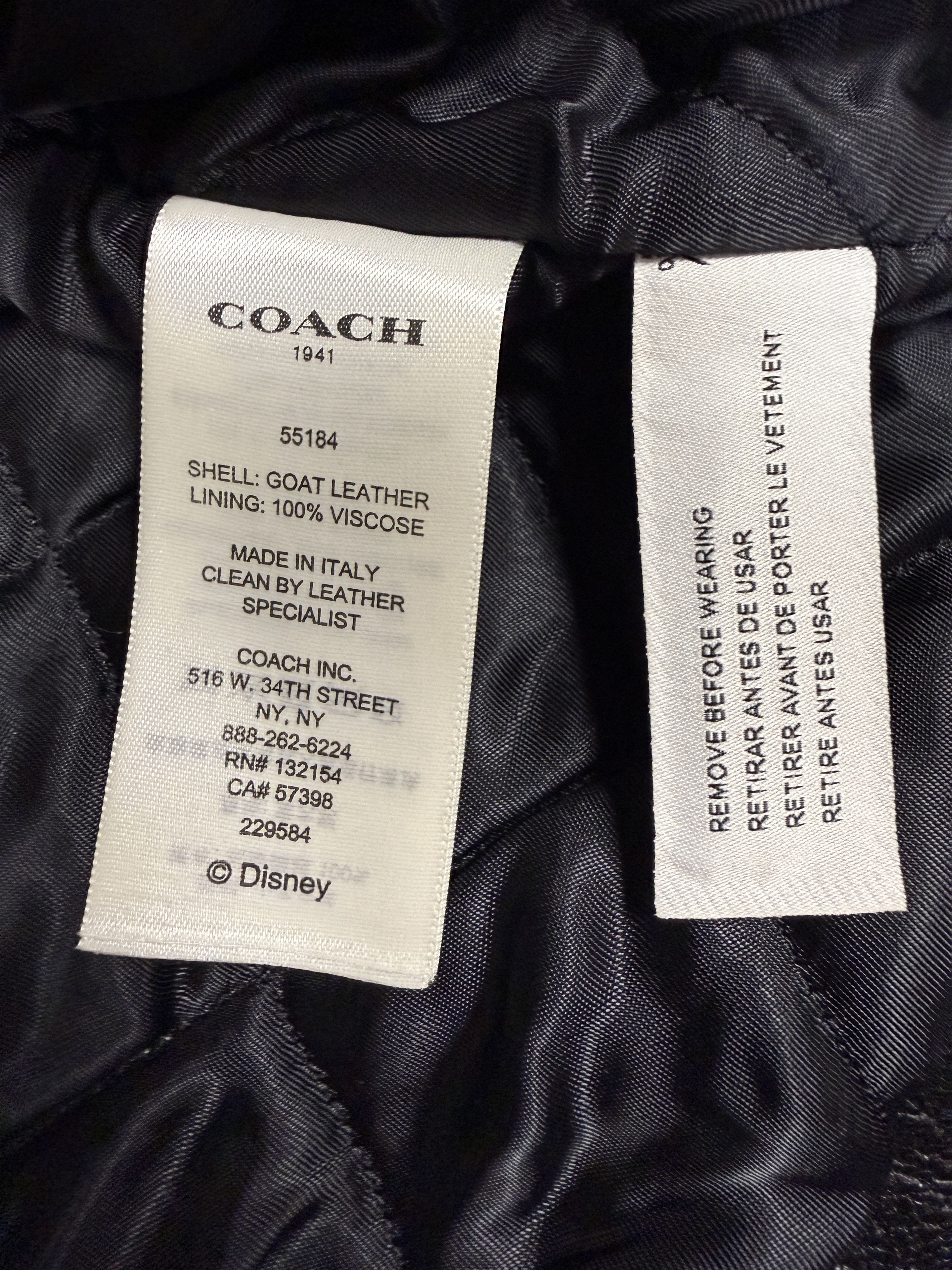 Coach × Disney Coach 1941 x Disney Leather Mickey Moto Jacket Size US XS / EU 42 / 0 - 7 Thumbnail