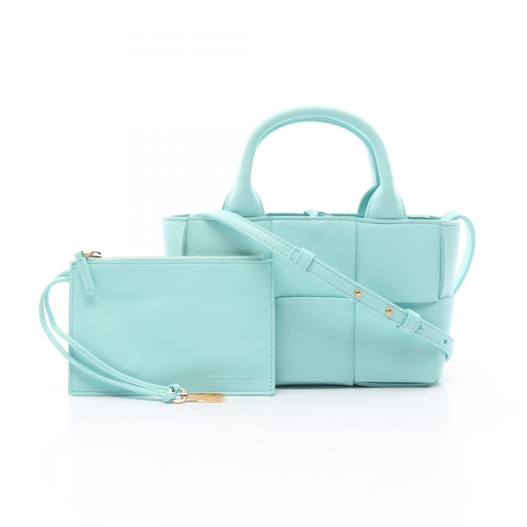 Bottega Veneta Bottega Veneta Blue Leather Candy Arco 2Way Bag 729029 Leather Tote Bag 729029, Women's