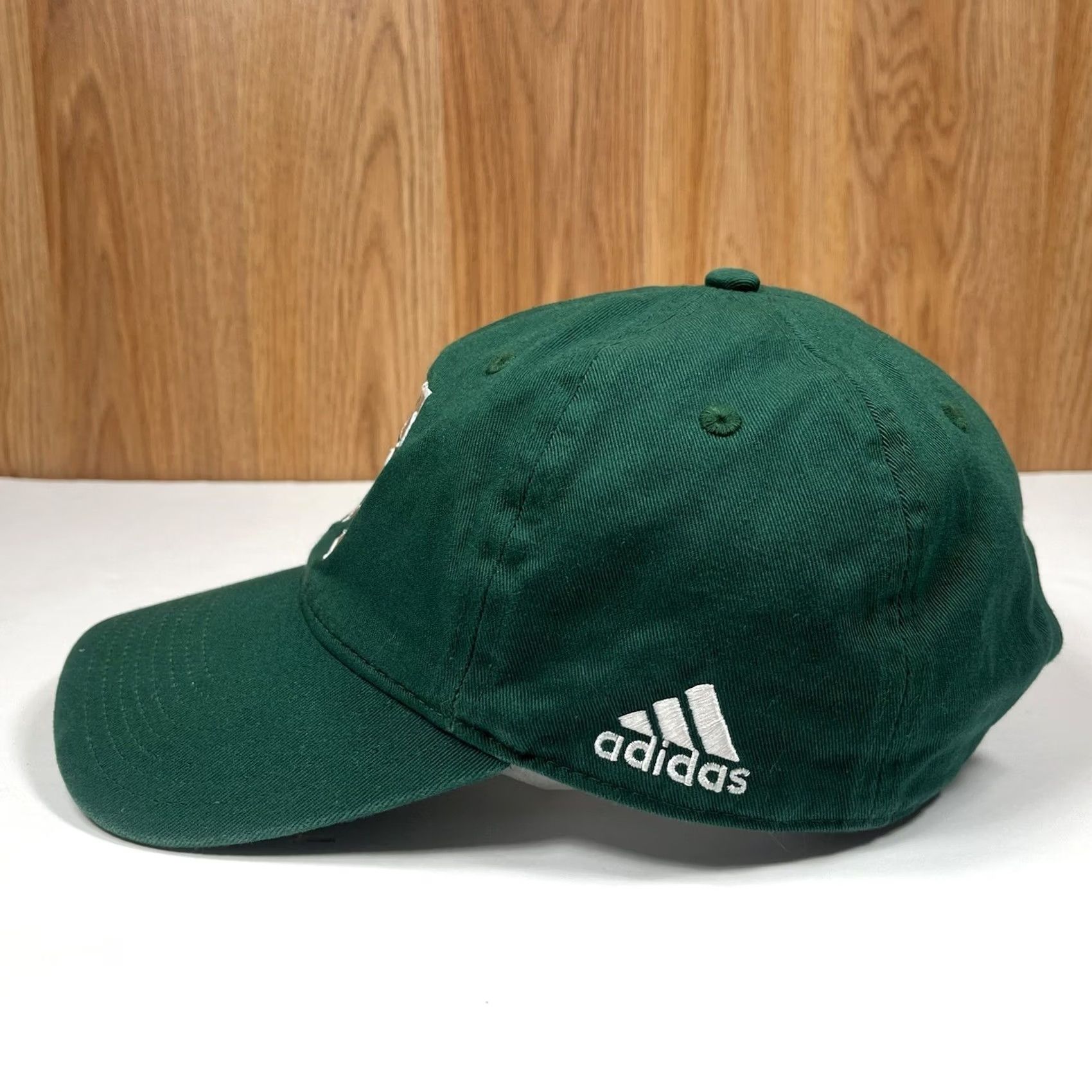 Adidas Adidas Unknown Letter “H” Adult Adjustable StrapBack Baseball Hat Cap Green Size ONE SIZE - 3 Thumbnail