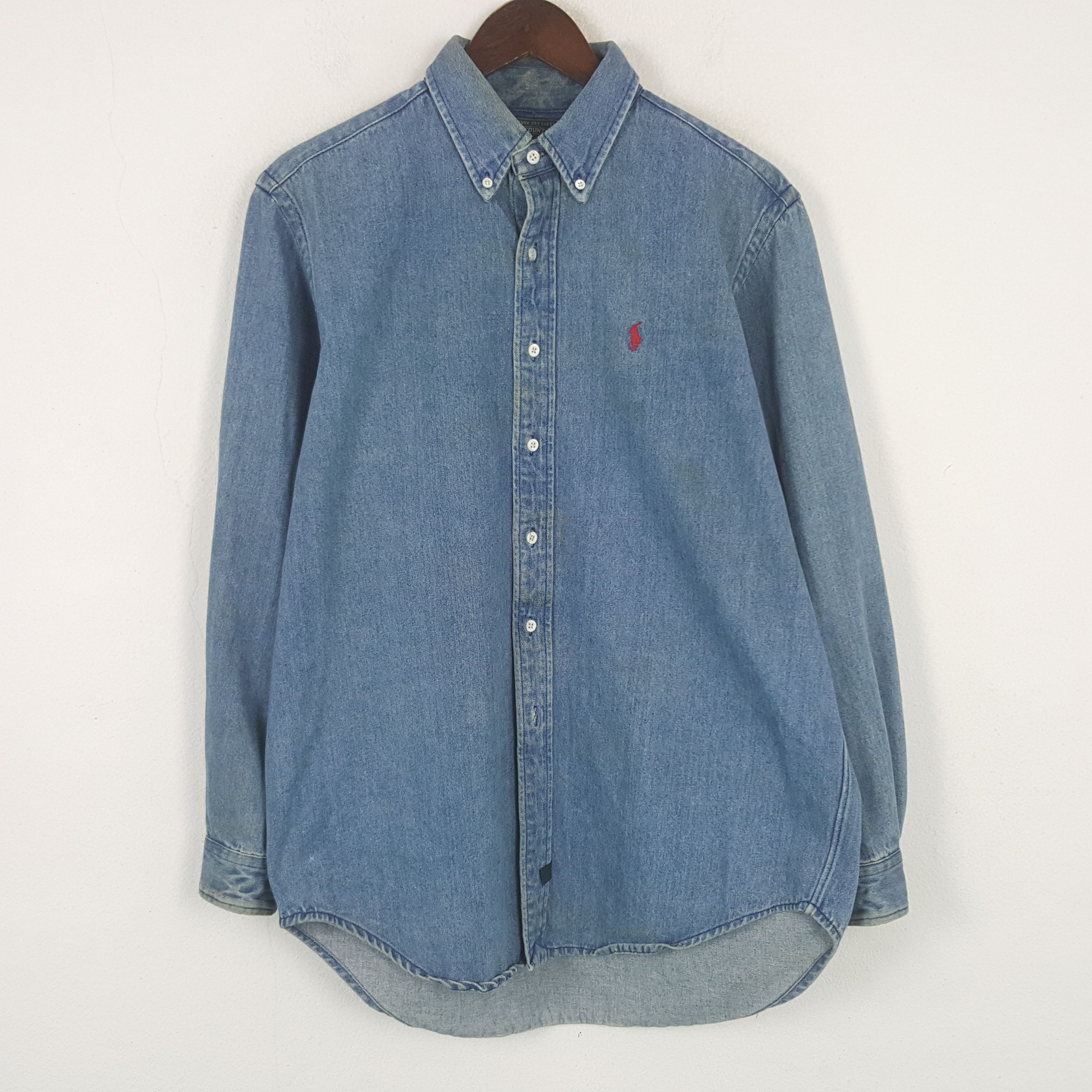 Polo Ralph Lauren × Vintage Vintage Polo Country x Ralph Lauren Denim Button up Shirt Size US L / EU 52-54 / 3 - 1 Thumbnail