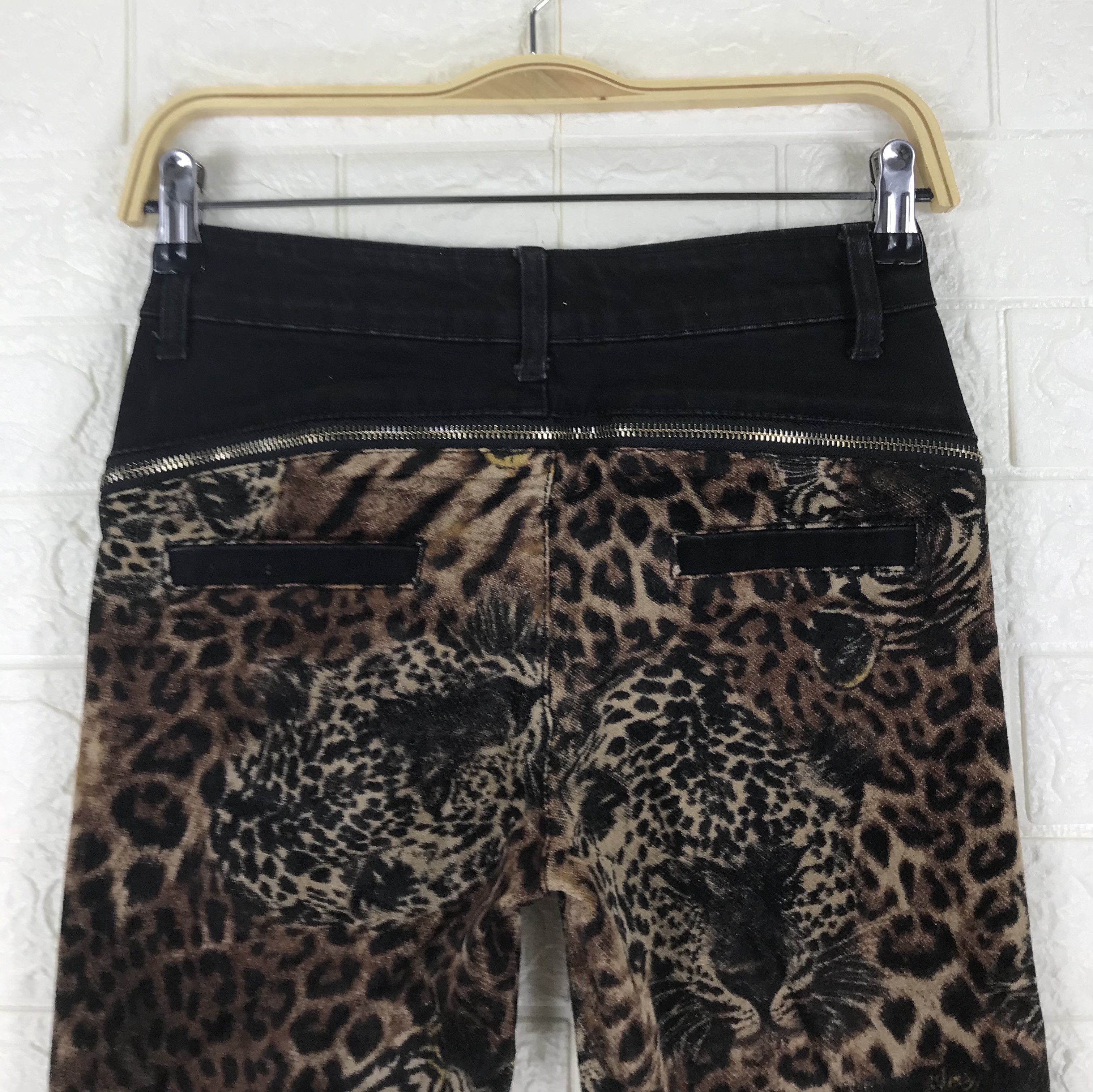 Japanese Brand Japanese Tiger & Leopard 3D Printed Velvet Skinny Pants Size 26" / US 2 / IT 38 - 6 Thumbnail