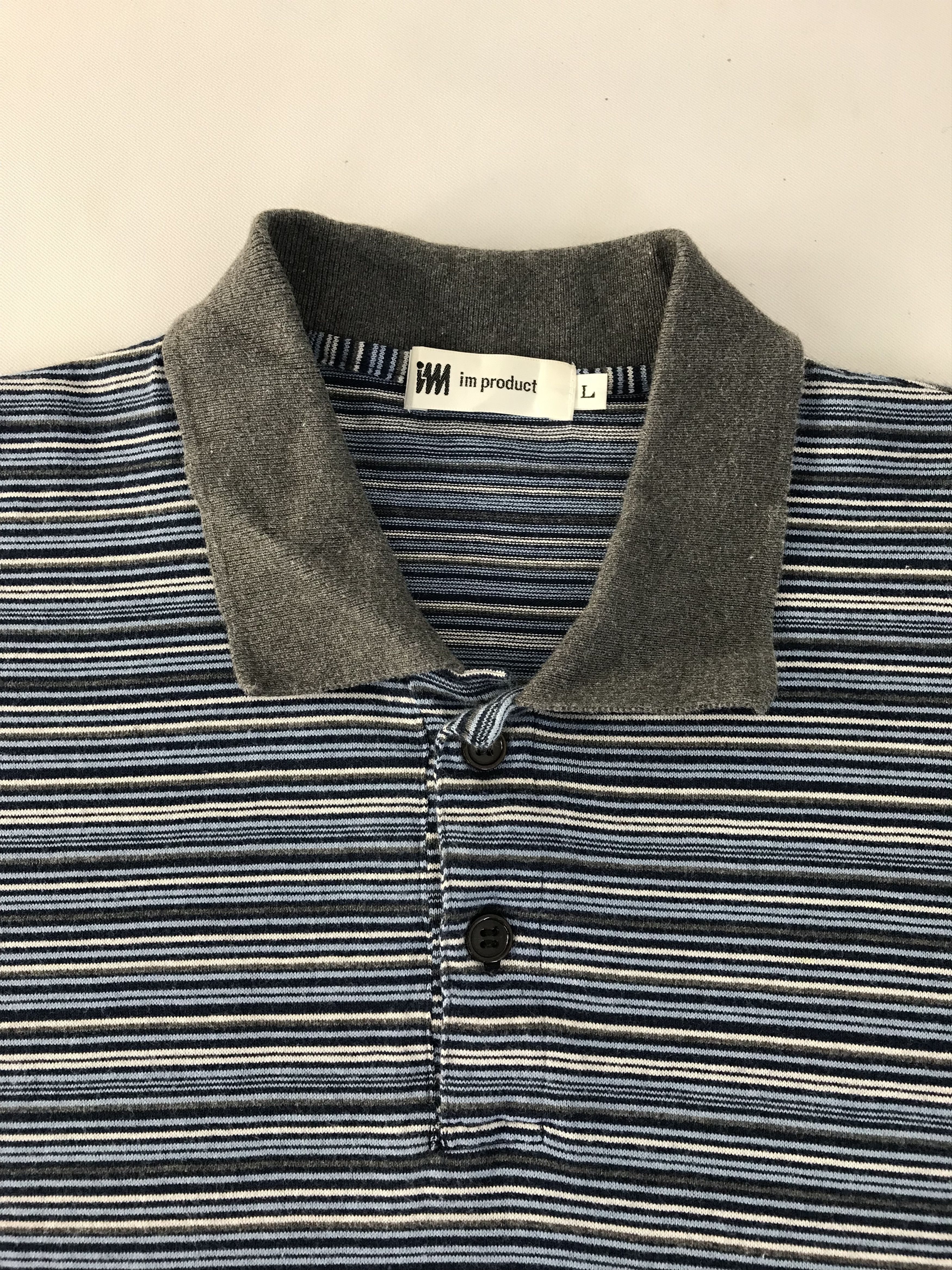 Issey Miyake IM Product Issey Miyake Striped Polo Tee Size US M / EU 48-50 / 2 - 4 Thumbnail