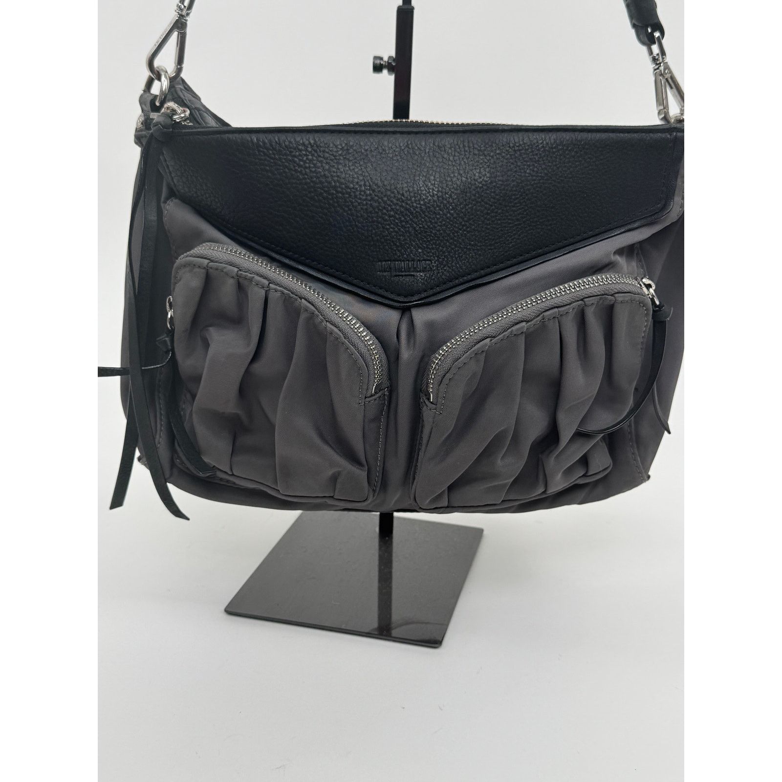 MZ Wallace Women's MZ Wallace Gray Bedford Nylon Shoulder Bag Size ONE SIZE - 2 Thumbnail