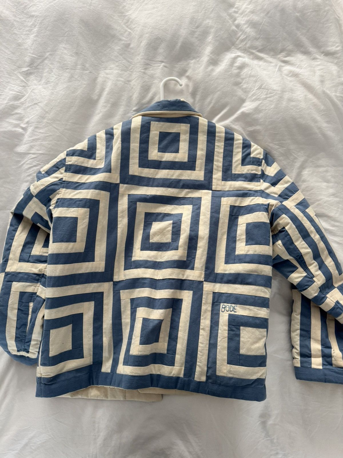 Bode Bode Blue & Off-White House Steps Reversible Jacket (Medium) Size US M / EU 48-50 / 2 - 3 Thumbnail