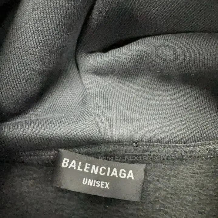 Balenciaga Balenciaga Black Logo Hooded Sweatshirt for Men. Size US L / EU 52-54 / 3 - 3 Thumbnail