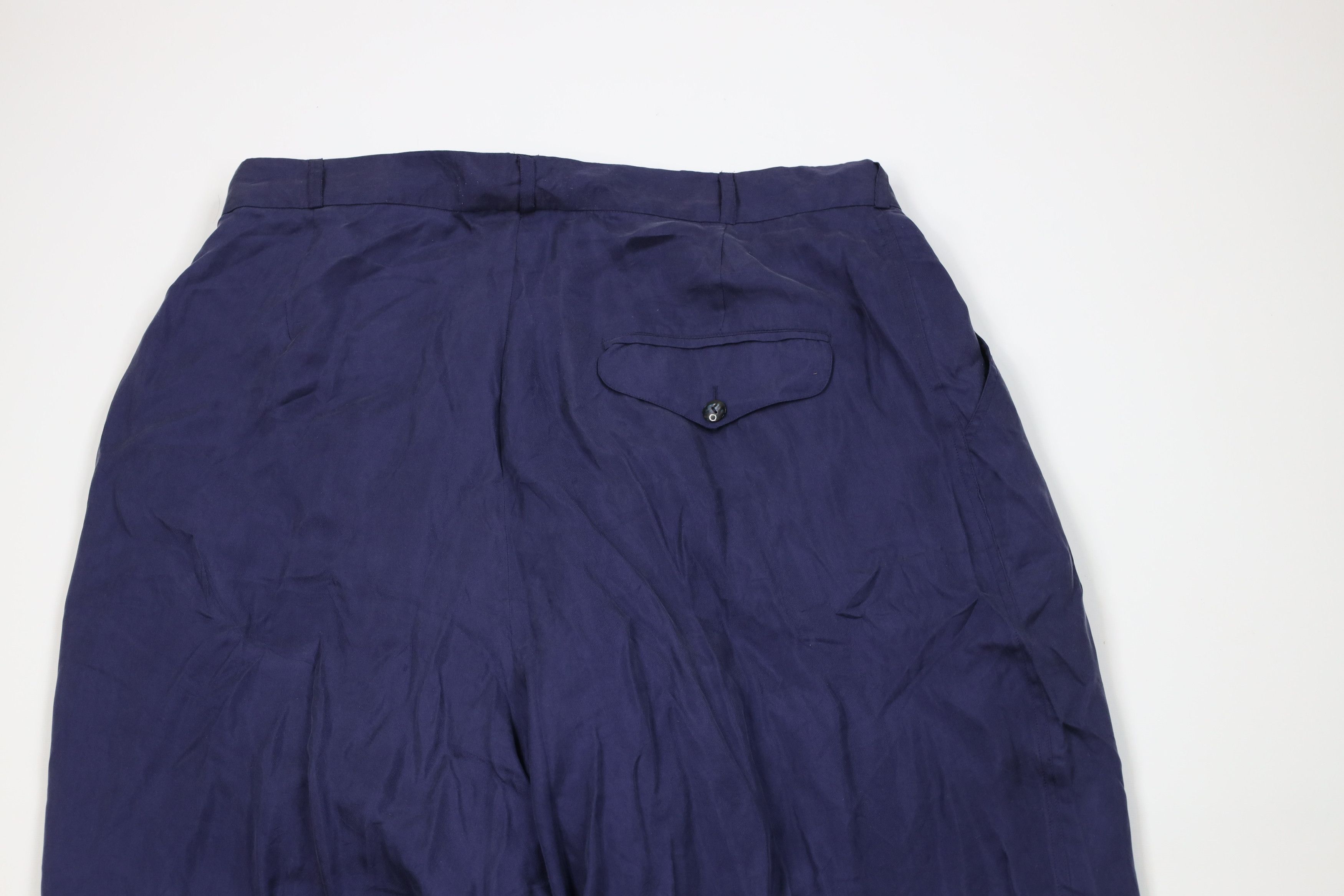 Vintage Deadstock Vintage 90s Streetwear Fit Silk Pants Navy Blue Size US 38 / EU 54 - 11 Thumbnail