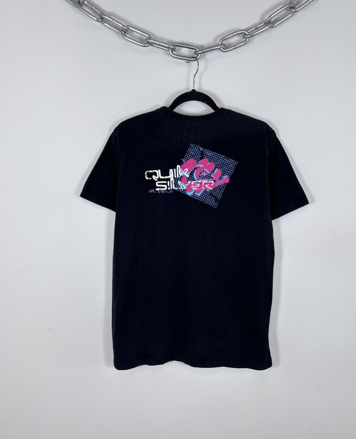 Quiksilver Vintage Quiksilver Australia Streamline Big Logo Black Tee Size US L / EU 52-54 / 3 - 2 Thumbnail