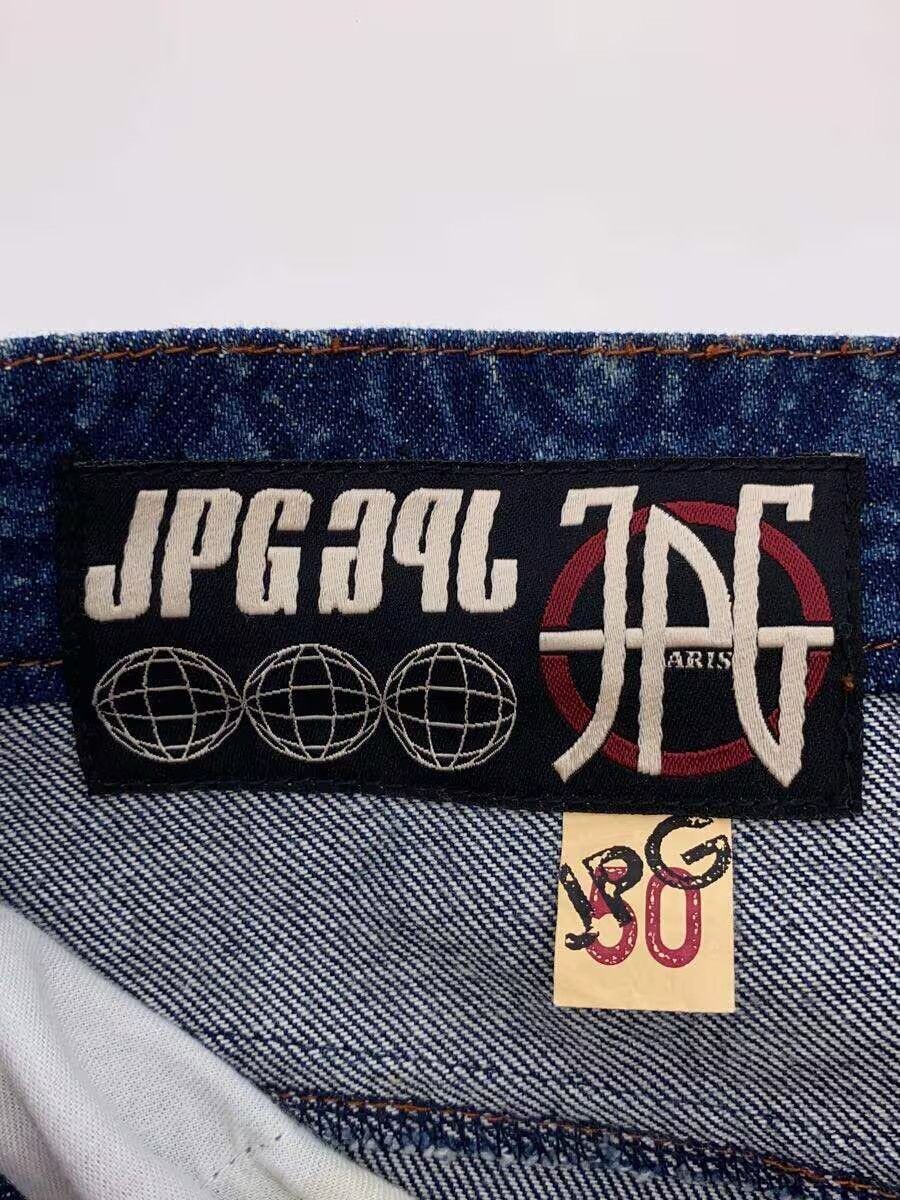 Jean Paul Gaultier 1990s Archive Printed Wide Leg Denim Jeans Size US 33 - 4 Thumbnail