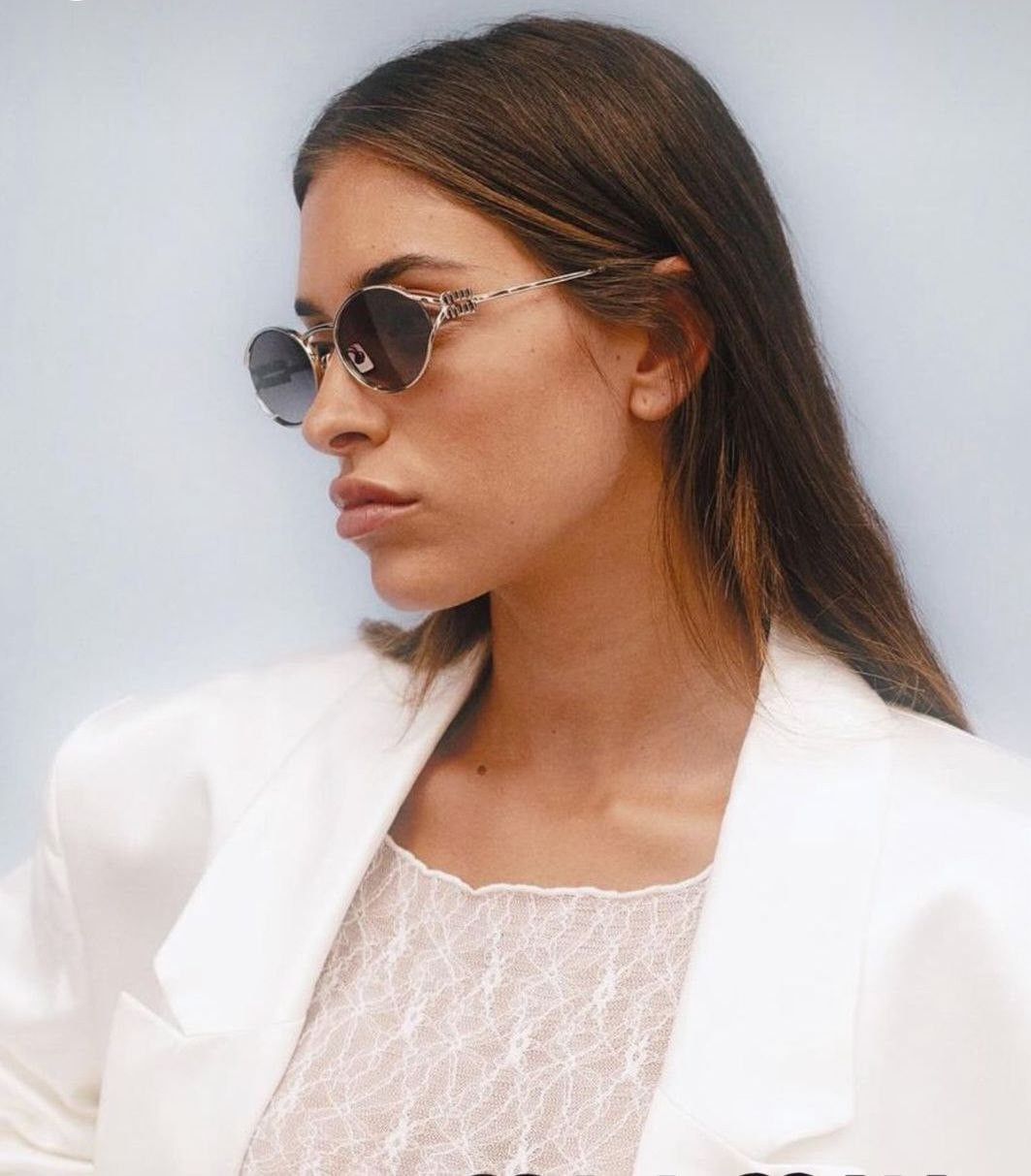 Miu Miu NEW Miu Miu MU52YS ZVN5D1 LOGO Oval Unisex Sunglasses Size ONE SIZE - 15 Thumbnail