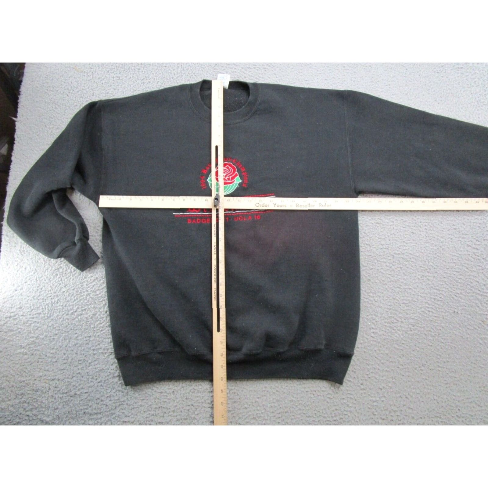 Jerzees Vintage 1994 Wisconsin Badgers Rose Bowl Embroidered Sweatshirt SZ 2XL USA Made Size US XXL / EU 58 / 5 - 5 Thumbnail