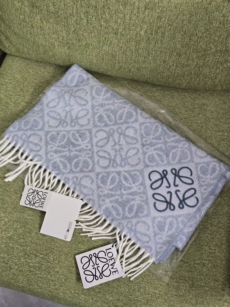 Loewe LOEWE The relief scarf is blue and pale blue Size ONE SIZE - 3 Thumbnail