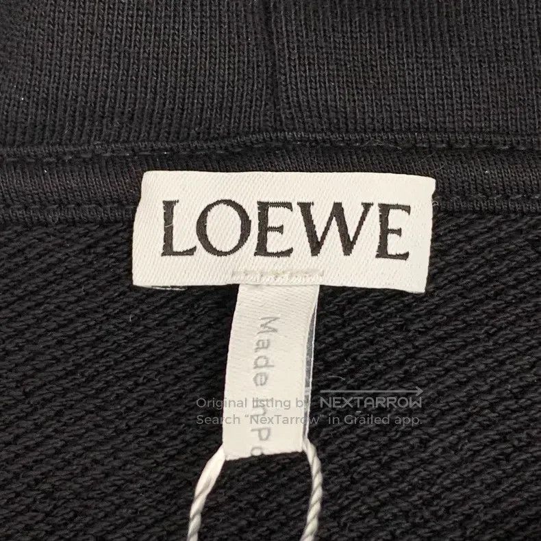 Loewe Loewe Black Logo Leather Branding Hooded Drawstring Long S Size US S / EU 44-46 / 1 - 6 Thumbnail