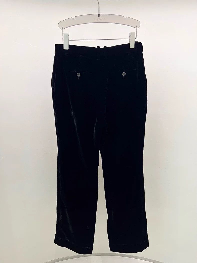 Saint Laurent Paris Saint Laurent Paris Black velour straight-leg pants Size 39" - 2 Thumbnail