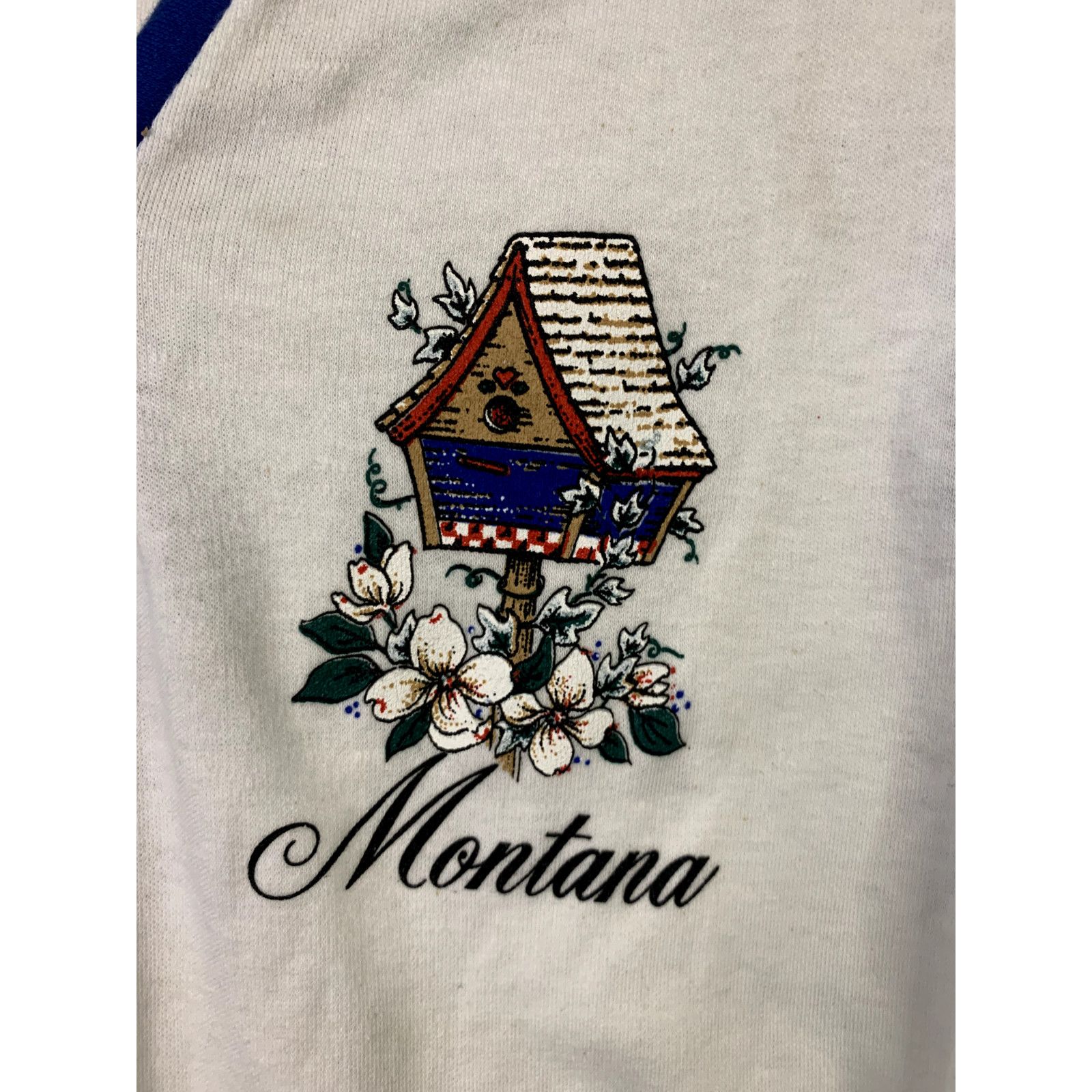 Vintage 90s Le Riche Montana Birdhouse Graphic Quarter Sleeve Shirt Size M / US 6-8 / IT 42-44 - 2 Thumbnail