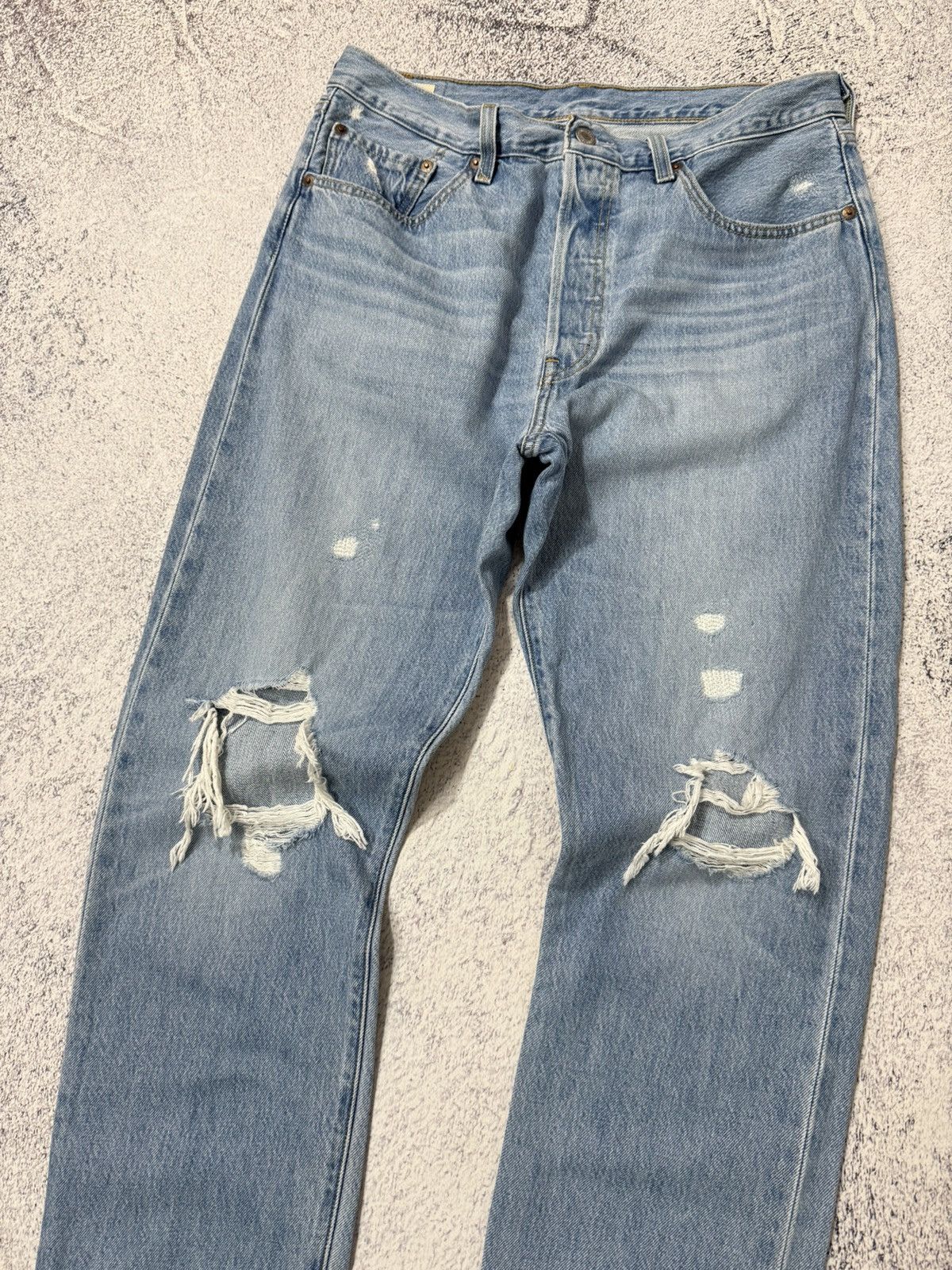 Levi's × Levi's Vintage Clothing × Vintage Vintage Levi’s Premium Disstressed Denim Jeans Pants W31 L28 Size US 31 - 3 Thumbnail