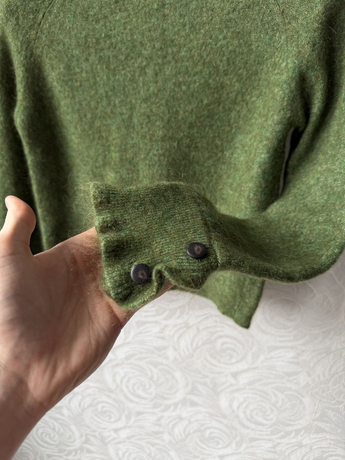 Sezane La Maille Sezane Green Merino Mohair Blend Sweater Luxury Size XS / US 0-2 / IT 36-38 - 5 Thumbnail