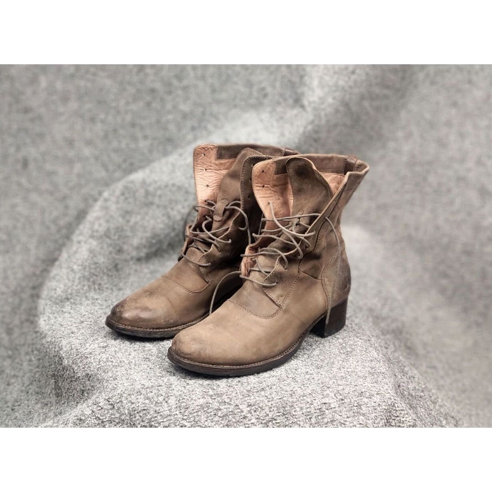 Pantanetti Pantanetti Design Brown Faded Leather Lace Up Womens Ankle Boots Size 32" / US 10 / IT 46 - 5 Thumbnail