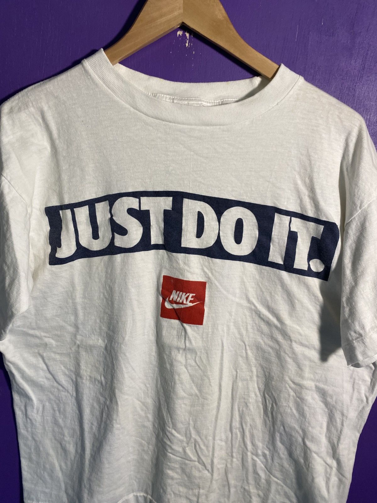Nike Vintage 90s Nike just do it logo t-shirt Size US L / EU 52-54 / 3 - 3 Thumbnail