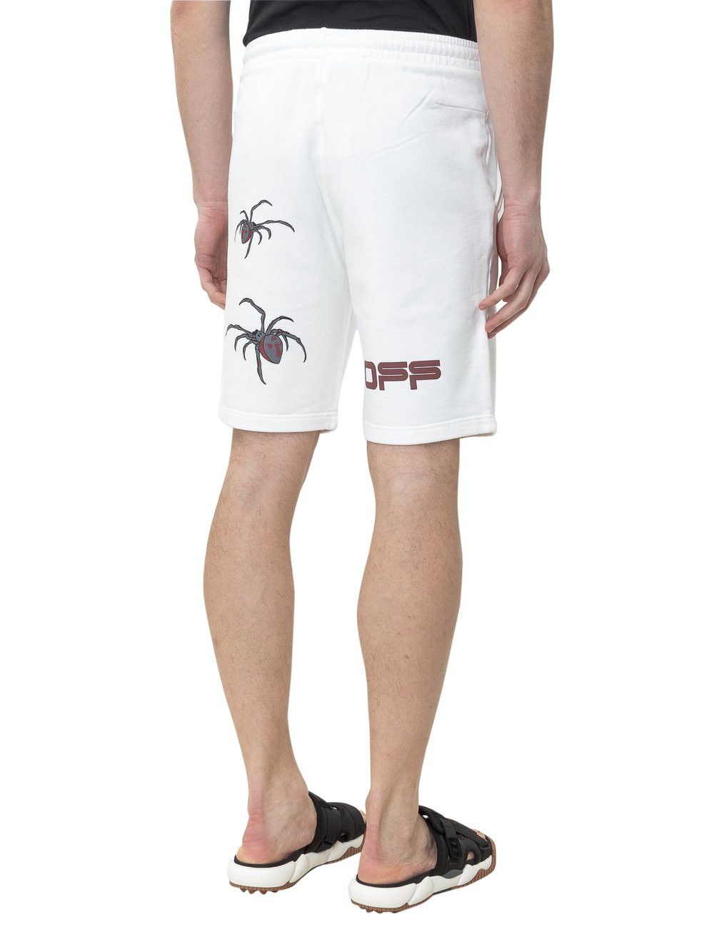 Off-White White Arachno Spider Arrows Logo Sweatshorts Size 26" / US 2 / IT 38 - 4 Thumbnail