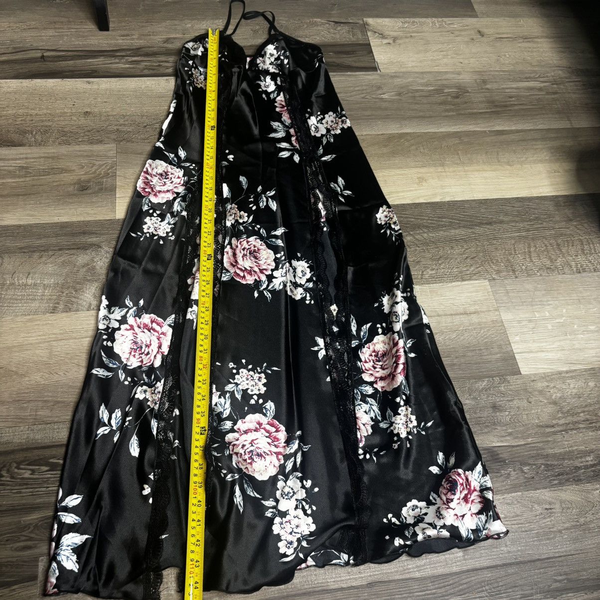 Vintage Sexy Lace Patchwork Print V-Neck Slit Sexy Suspender Dress Size S / US 4 / IT 40 - 10 Thumbnail