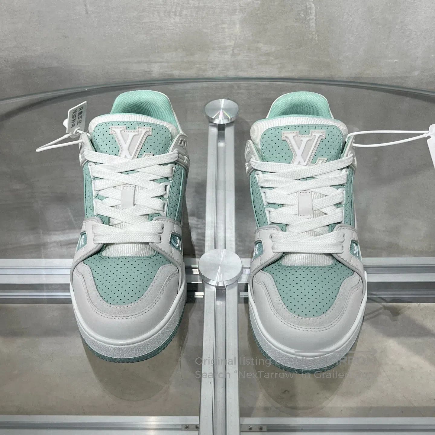 Louis Vuitton Louis Vuitton Trainer shoes Macaron Color Scheme Mint Gre Size US 4.5 / IT 34.5 - 2 Thumbnail