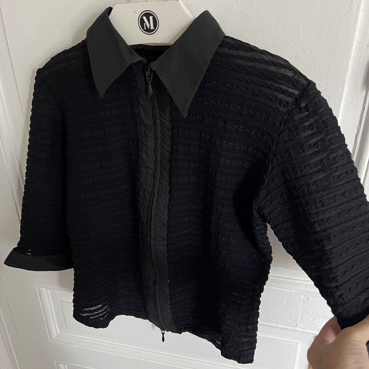 Japanese Brand × Vintage Y2K Shirt Zip Up Too Blouse like rick raf yohji cdg jpg 00s Size US M / EU 48-50 / 2 - 2 Thumbnail