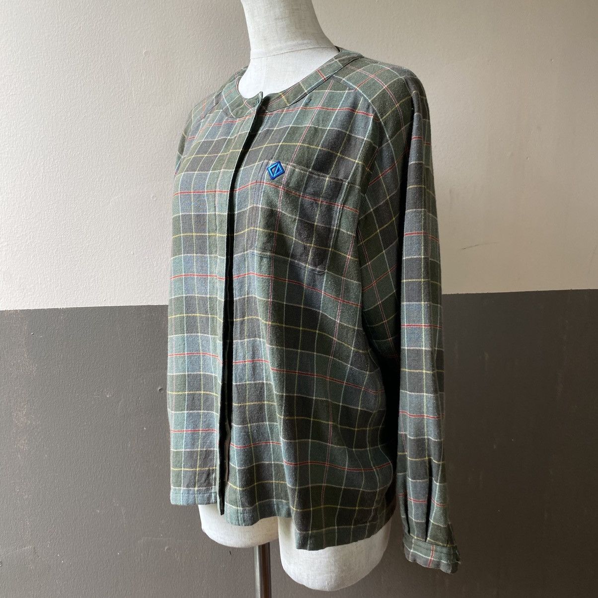 Dior Christian Dior Vintage Green Checkered Long Sleeve Shirt Size M / US 6-8 / IT 42-44 - 16 Thumbnail