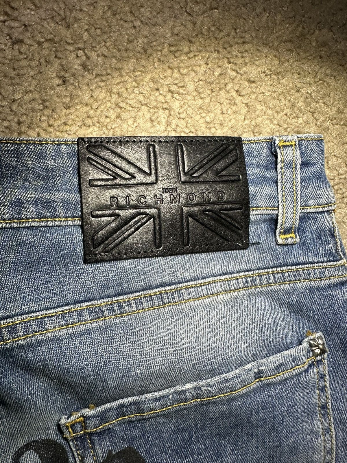 John Richmond Blue “Dark & Rich Jeans w Stars Size US 30 / EU 46 - 5 Thumbnail