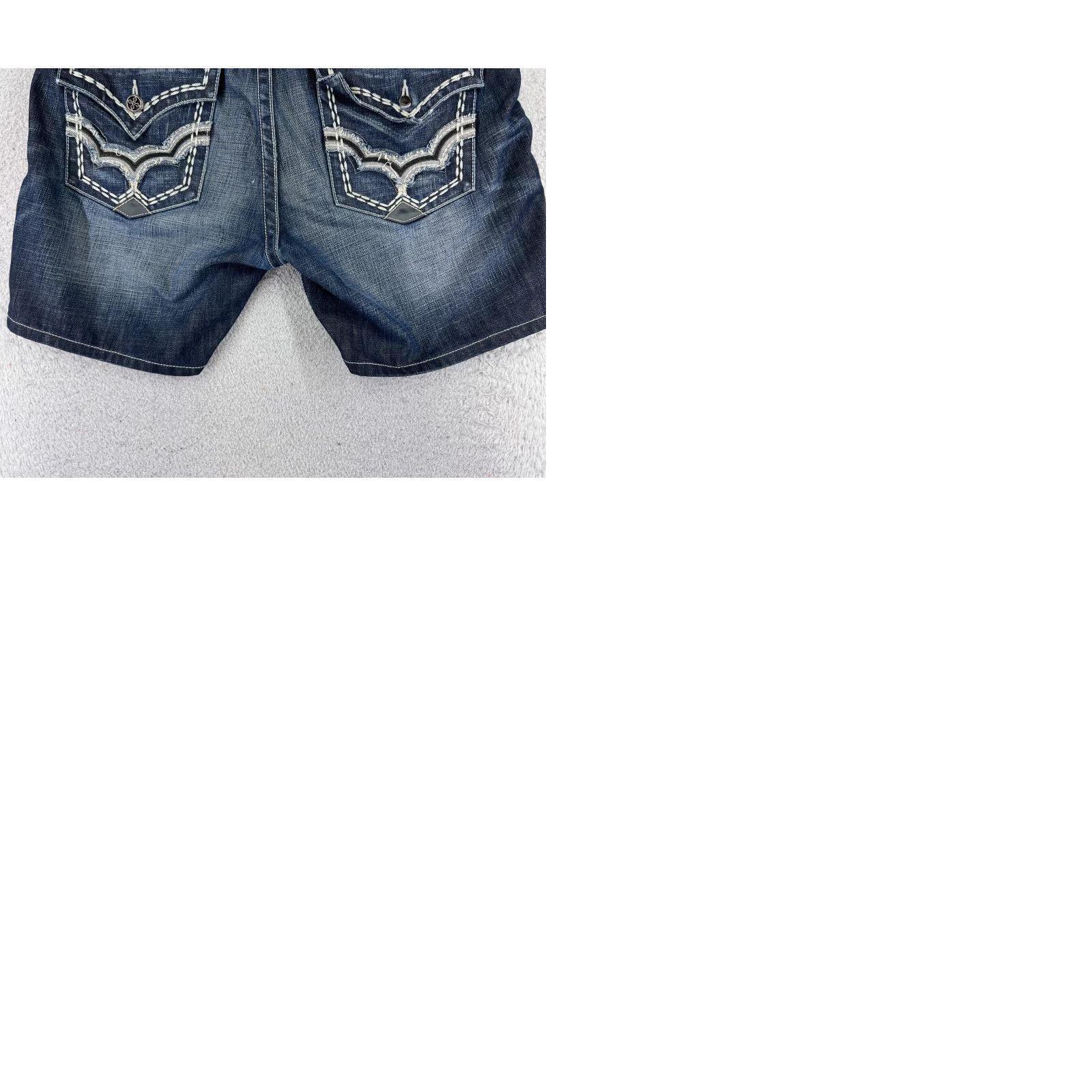 Affliction Affliction Men Shorts 38 Blue Denim Chino Cargo Pocket Regular Readable Vintage No 38x7 READ Size US 38 / EU 54 - 10 Thumbnail