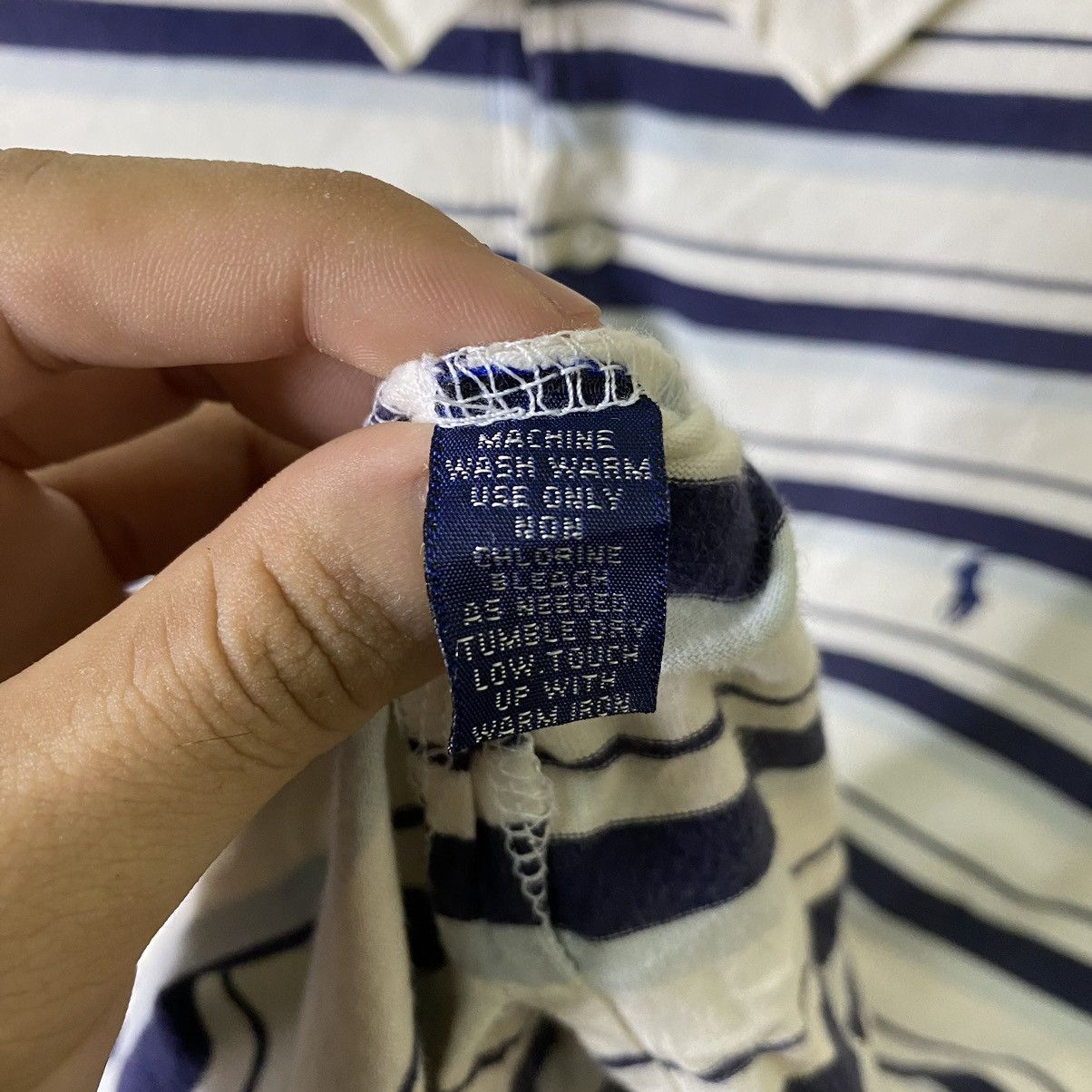 Polo Ralph Lauren Vintage Polo Ralph Lauren Stripes Polo Tee Size US L / EU 52-54 / 3 - 4 Thumbnail