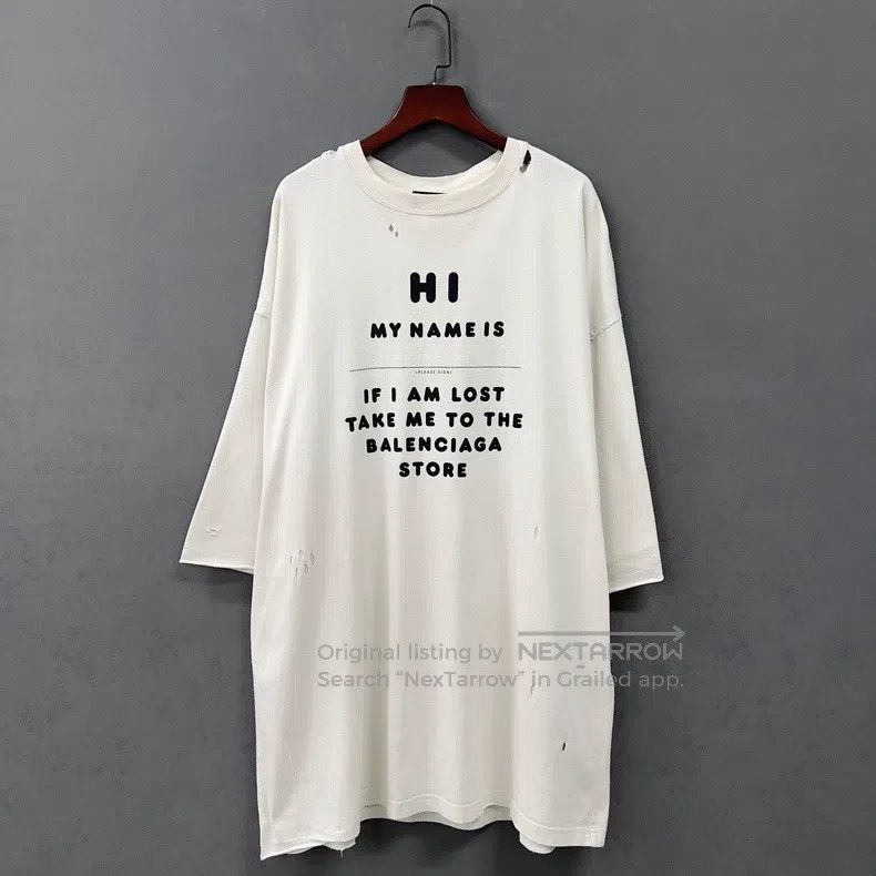 Balenciaga Balenciaga Text Destroy Short Sleeve Size US XS / EU 42 / 0 - 1 Thumbnail