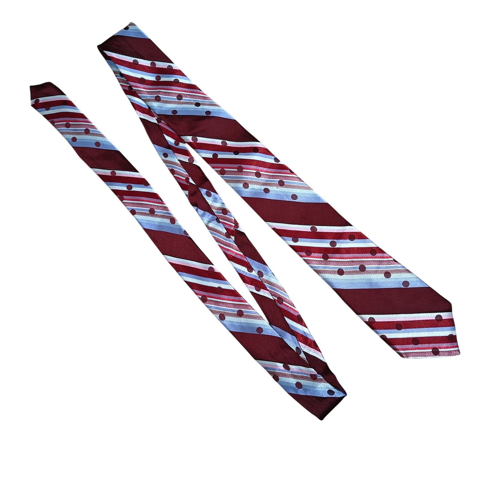 Ted Baker Ted Baker Mens Silk Designer Necktie Striped Tie Size ONE SIZE - 4 Thumbnail