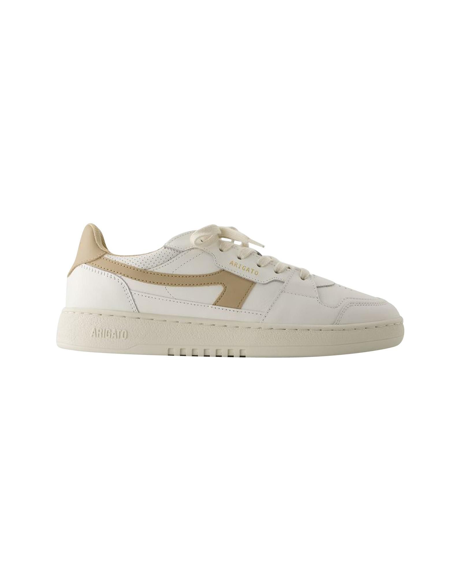 image of Axel Arigato Round Toe Lace-Up Leather Sneakers in White, Men's (Size 8)