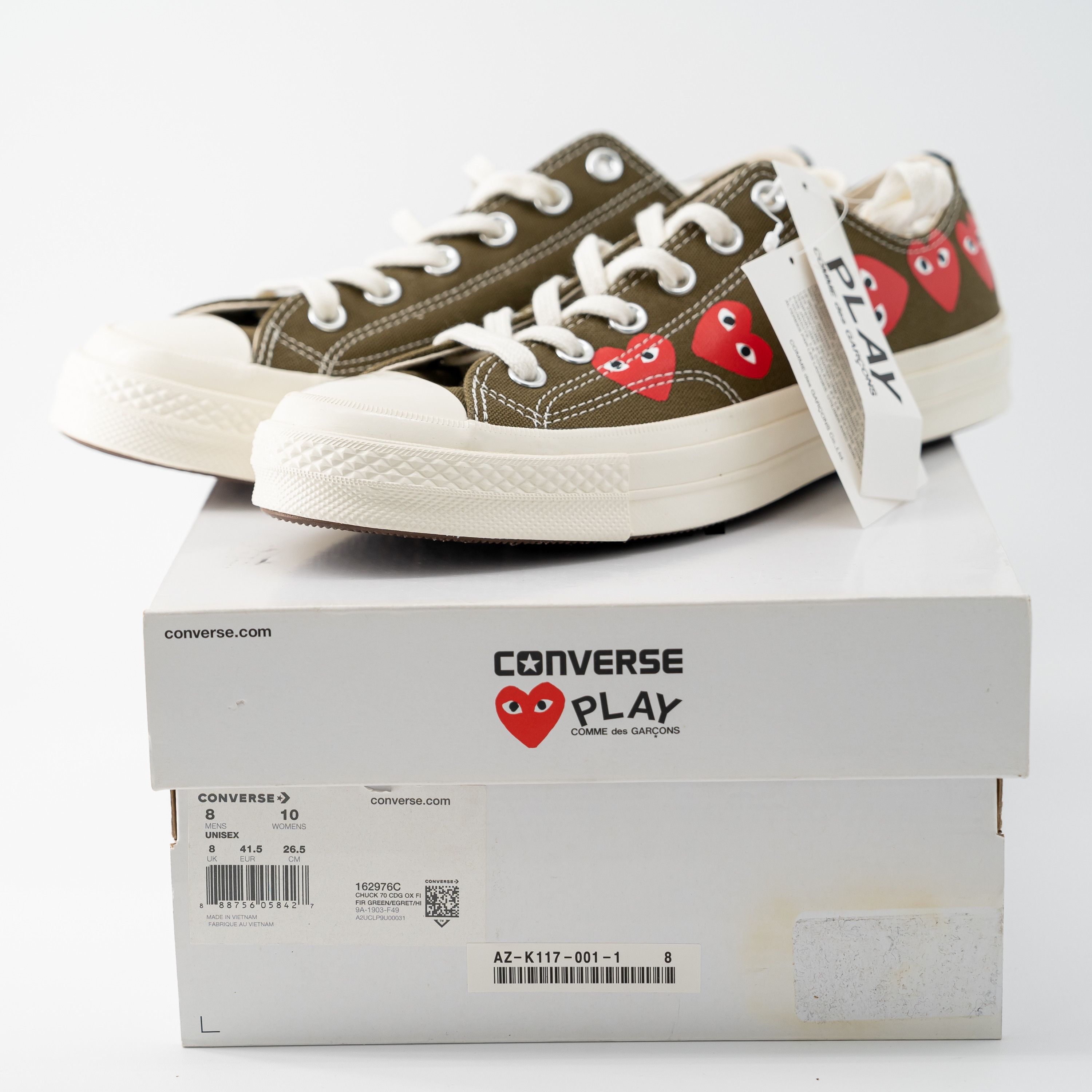 Converse 8 Converse Comme des Garçons Play Chuck 70 Low Multi Heart Size US 8 / EU 41 - 10 Thumbnail