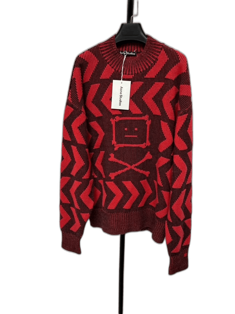 Acne Studios Acne Studios Red Knit Wool Sweater Men's Women's Size US M / EU 48-50 / 2 - 1 Thumbnail
