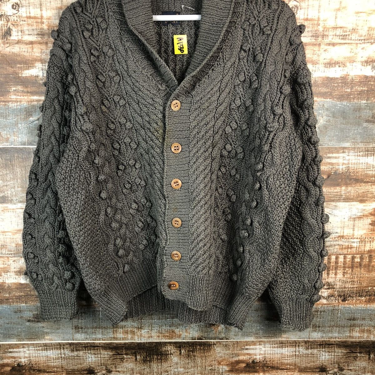 Vintage 💥RARE💥 Lipstar japan Grey Cardigan Knitwear #A1330 Size US M / EU 48-50 / 2 - 6 Thumbnail
