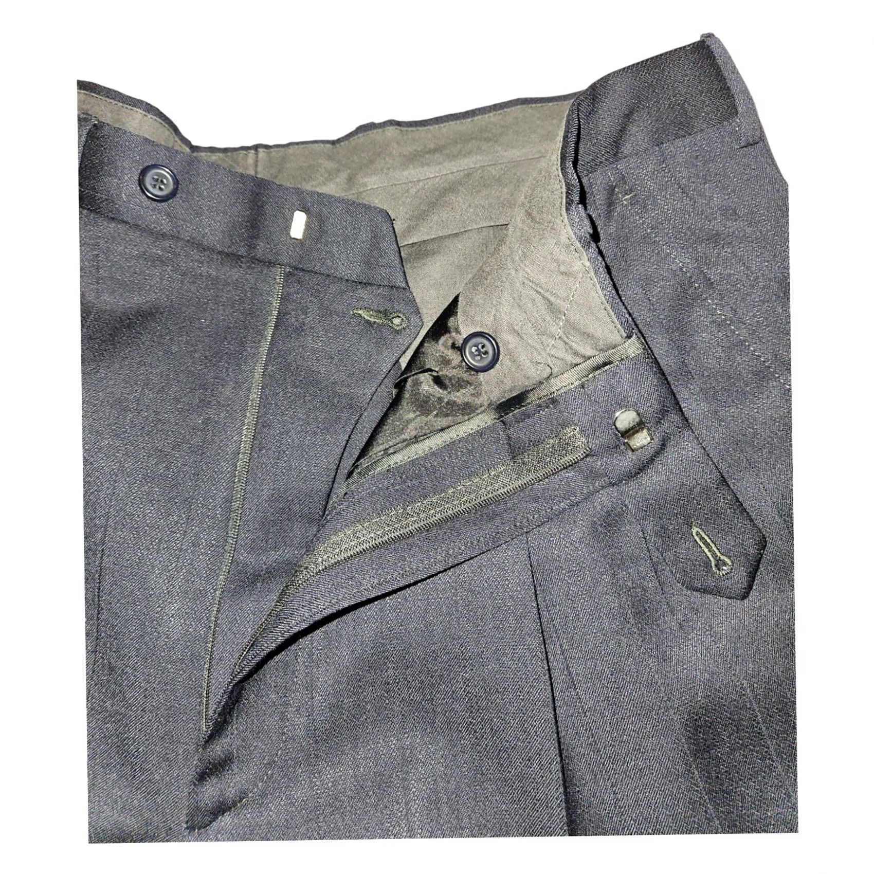 Vintage Sartoria Pasini Dress Mens 36R Black Pants Men Wool Dresswear Workwear Size US 36 / EU 52 - 6 Thumbnail