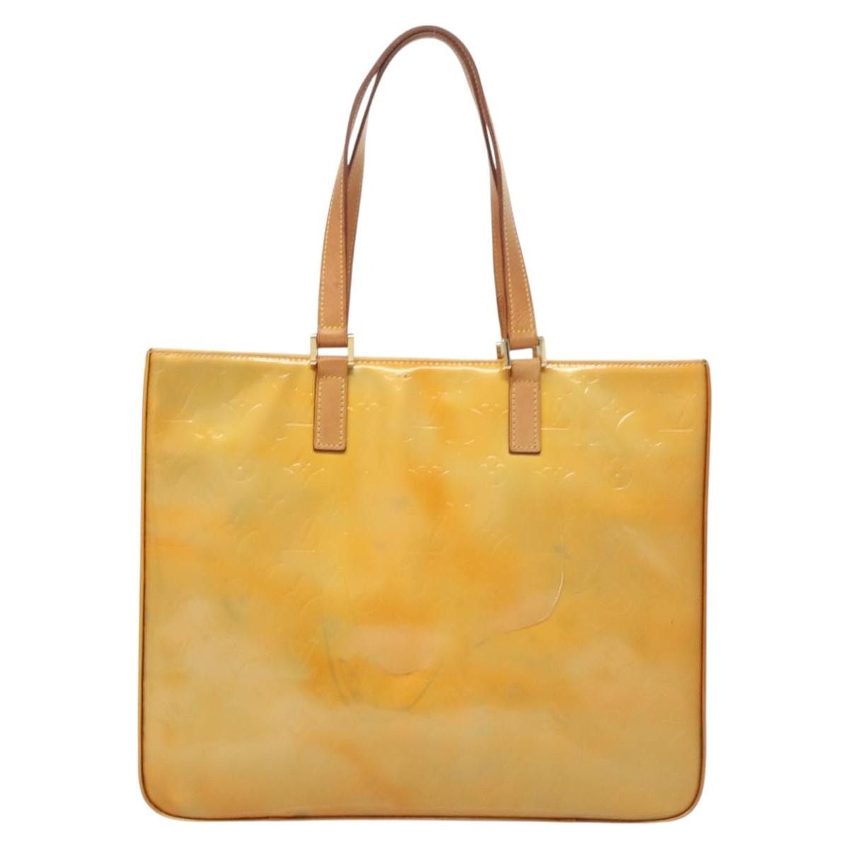 Louis Vuitton LOUIS VUITTON Monogram Vernis Columbus Tote Bag Gris M91028 Size ONE SIZE - 2 Thumbnail