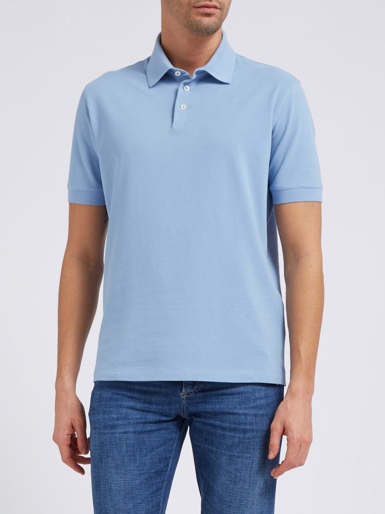 Brunello Cucinelli o1w1db10924 Polo T-Shirt in Blue Size US M / EU 48-50 / 2 - 1 Preview