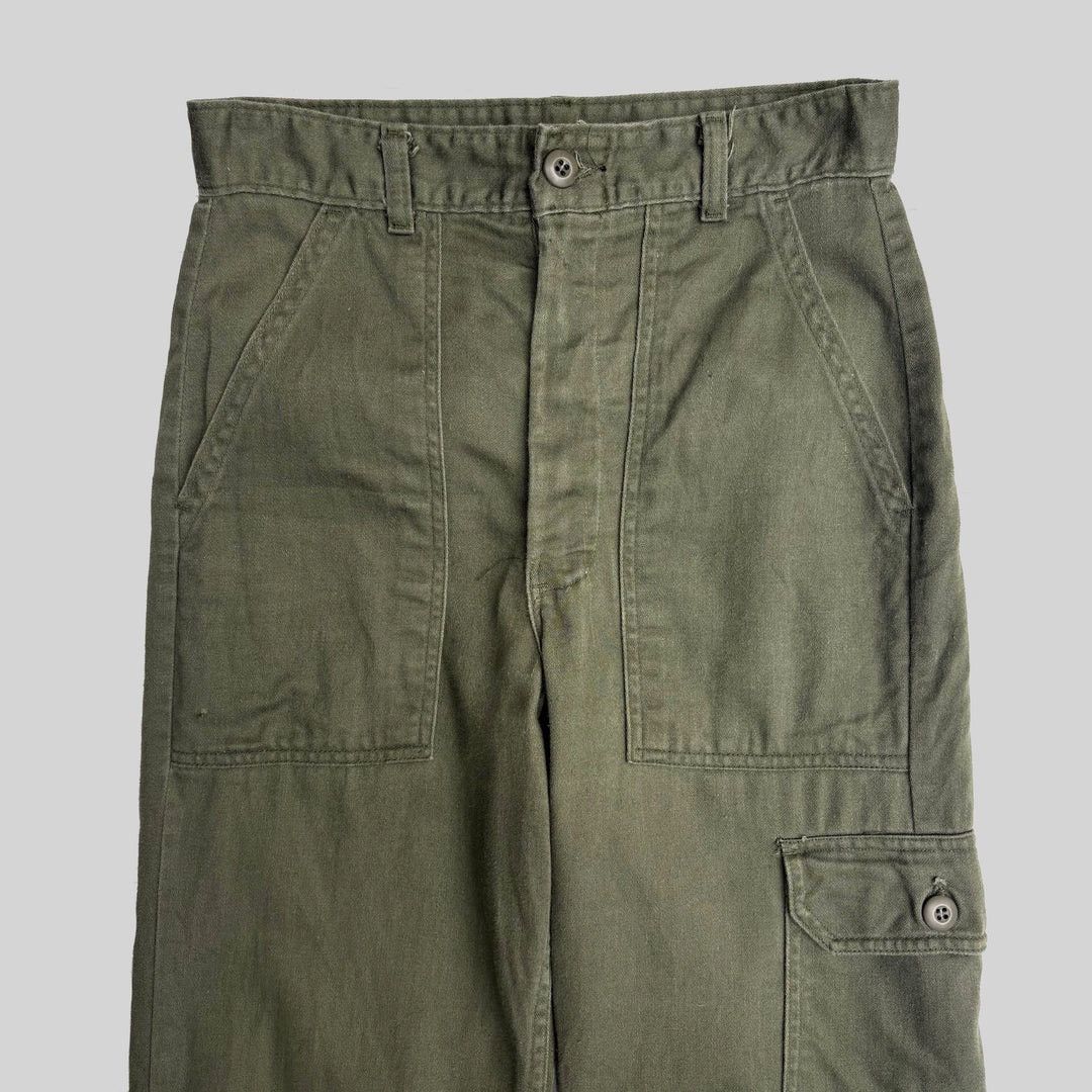 Vintage US Army 1970 70s Vintage OG 107 W28 L32 USA Fatigue Trousers Size US 28 / EU 44 - 3 Thumbnail