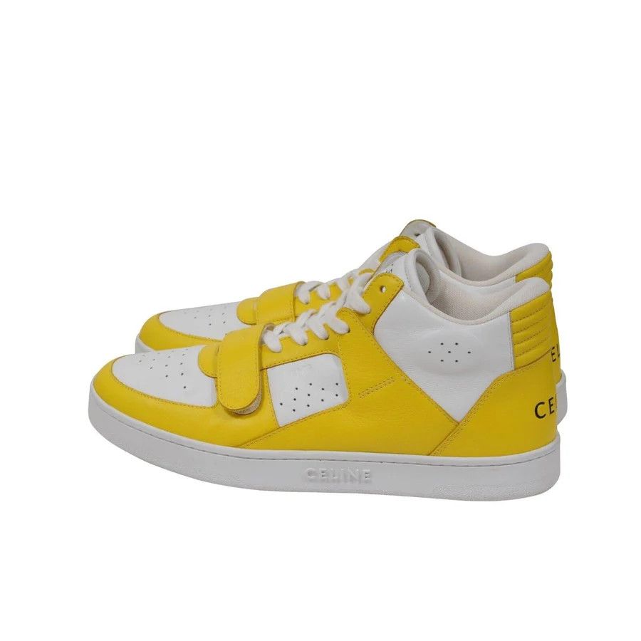 Celine o1bcso1str0724 CT-01 "Z" Trainer High Sneaker White/Yellow Size US 9 / EU 42 - 6 Thumbnail