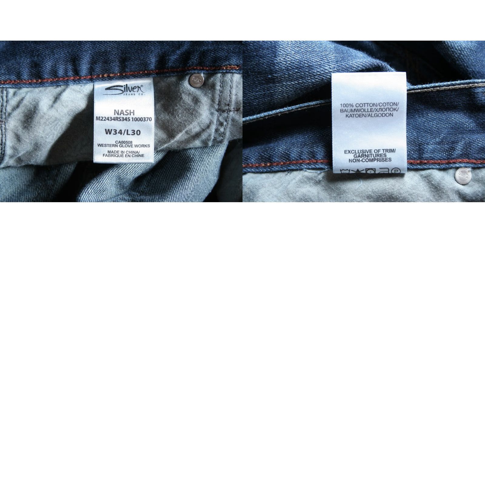 Silver Jeans Co. SILVER Jeans Nash Jeans Straight Blue Denim SZ 33 Regular Men Slim Fit 29 Inseam 34x30 Shrunk to 33x29 Size US 33 - 8 Thumbnail