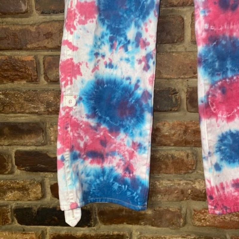 DKNY DKNY Custom Tie Dye Pink Blue Convertible Pants Size 6 Size 28" / US 6 / IT 42 - 8 Thumbnail