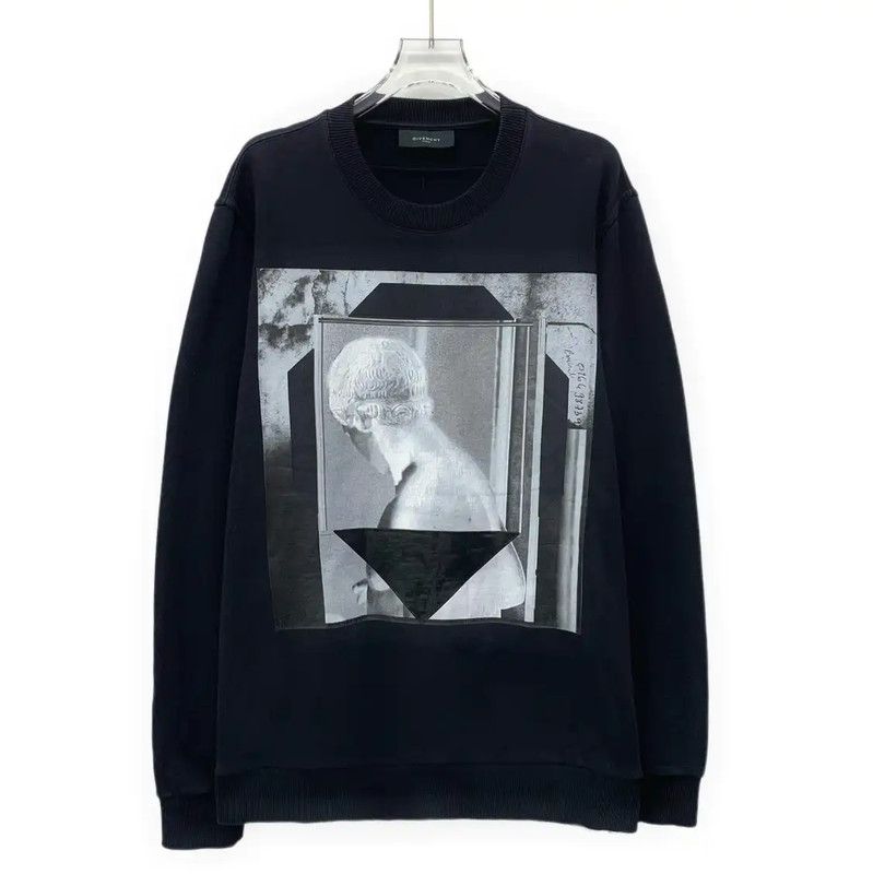 Givenchy Givenchy Black Cotton Graphic Long Sleeve Sweatshirt 0089 Size US S / EU 44-46 / 1 - 1 Thumbnail