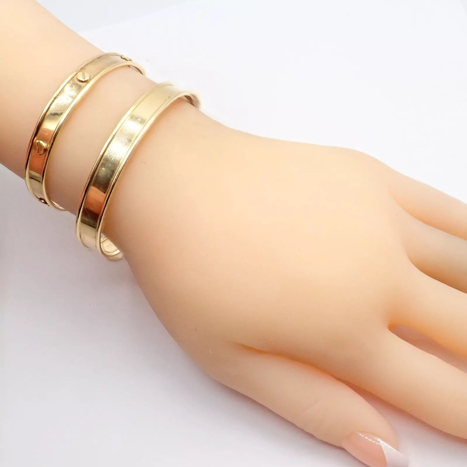 Vintage Vintage Estate 14k Bracelet Pair Stacking Set Size ONE SIZE - 4 Thumbnail