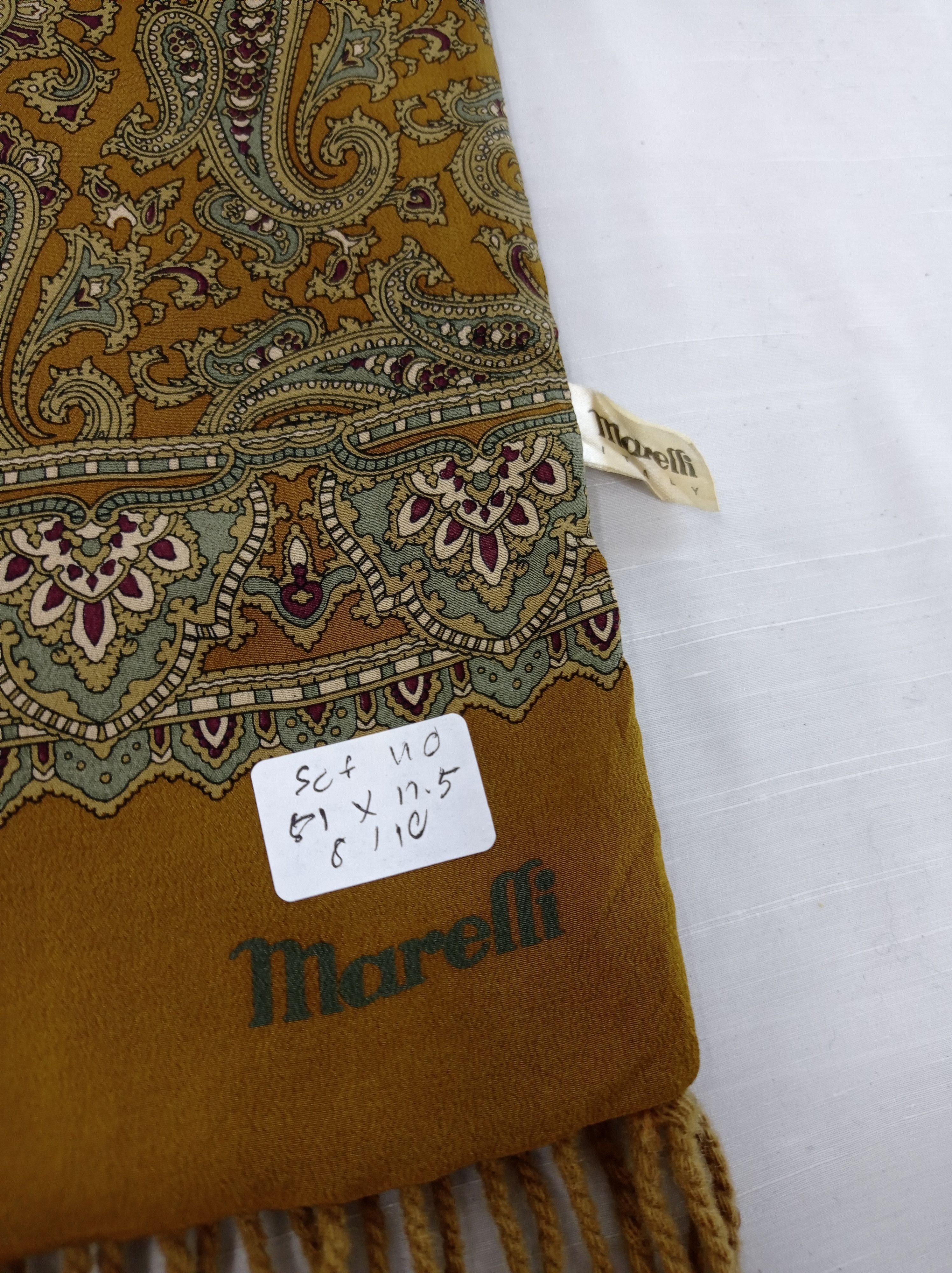 Vintage Vintage Marelli Italy 2 Side Scarf / Muffler / Neckwear Size ONE SIZE - 3 Thumbnail